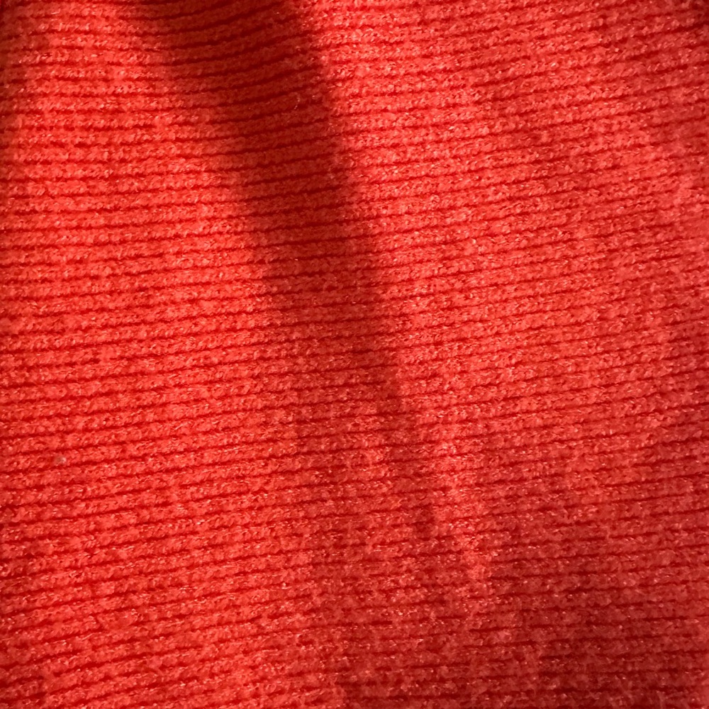 Women's Orange Sweater with Lace Sleeves - Picture 2 of 3